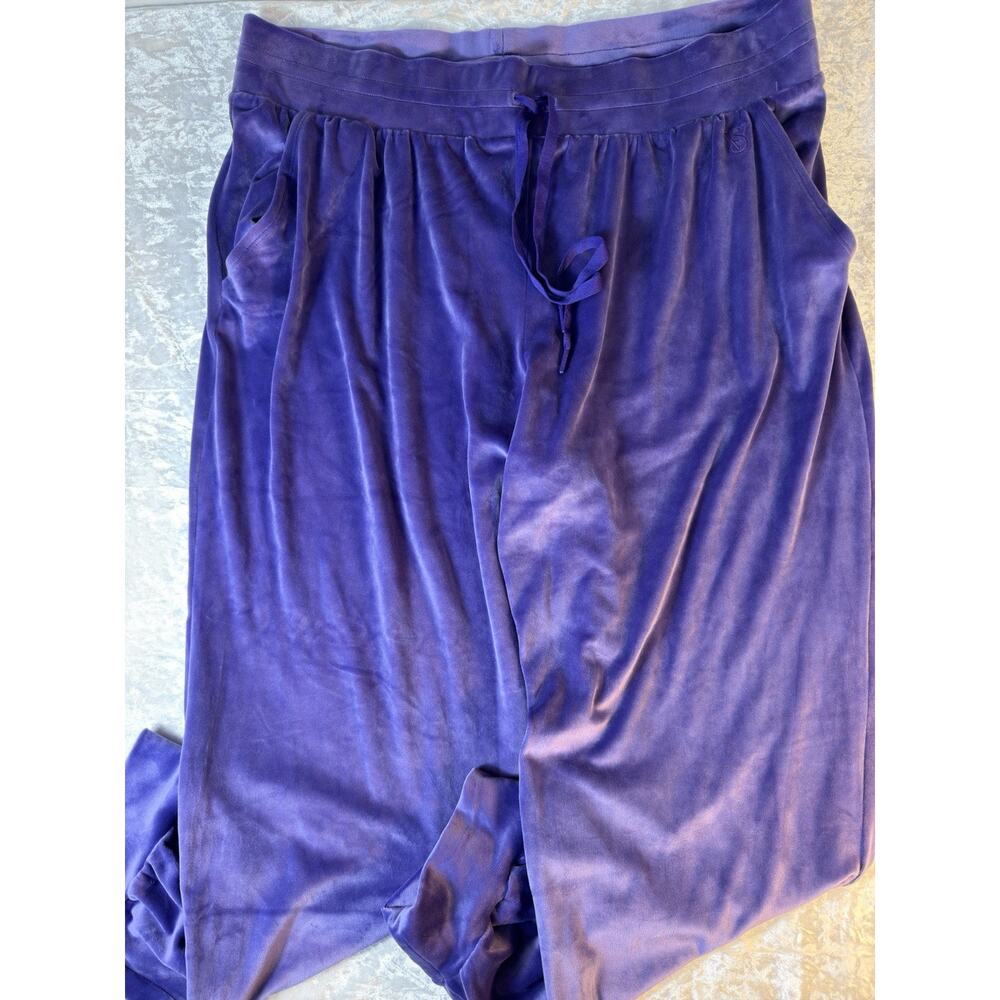 NWT Victoria’s Secret On Point Velvet Joggers XXL Purple Velour Lounge Y2K